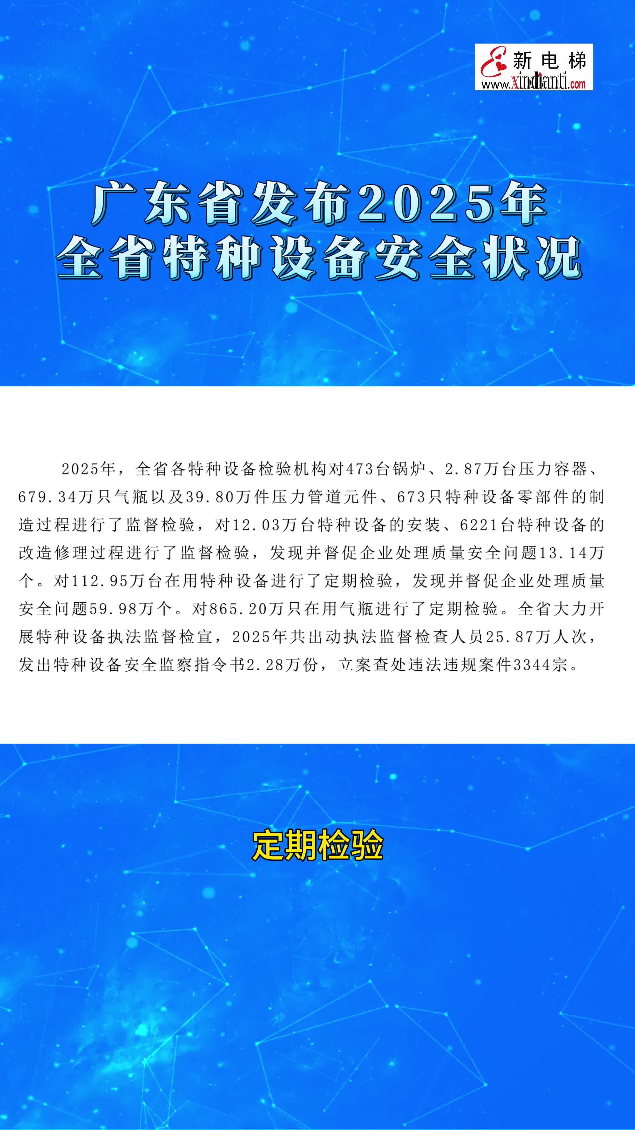 广东省发布2025年全省特种设备安全状况